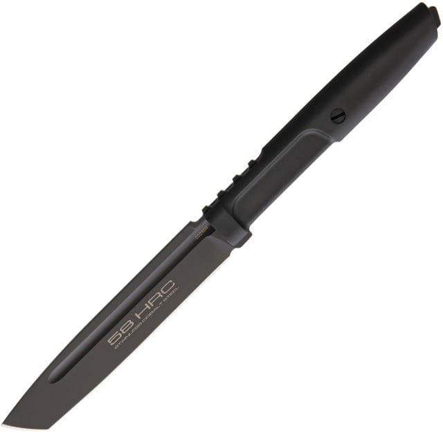 Extrema Ratio Mamba Fixed Blade Knife Mamba 9.25in Overall 4.5in Bohler N690 SS Tanto Blade Black Forprene Handle Glass Breaker Black Kydex Belt - Extrema Ratio