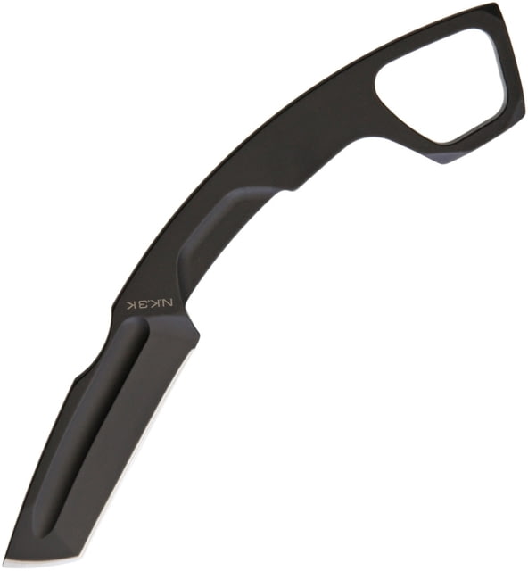 Extrema Ratio NK3 K Neck Knife Fixed Blade Knife 6.75in Overall 2.75in Tanto Blade Glass Breaker One Piece Black Mil-C-13924 Burnished N690 SS Black - Extrema Ratio