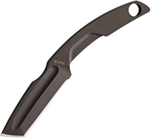 Extrema Ratio NK3 Neck Knife Black Fixed Blade Knife 2.75in Bohler N-690 Steel Standard Edge Tanto Black Handle - Extrema Ratio
