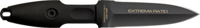 Extrema Ratio Pugio Fixed Blade Knife 4.25in Black Stainless Dagger Black Forprene Handle EX314BL - Extrema Ratio