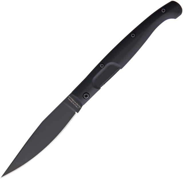 Extrema Ratio Resolza 10 Linerlock Folding Knife 4" black MIL-C-13924 burnished Bohler N690 stainle Black anodized aluminum handle - Extrema Ratio