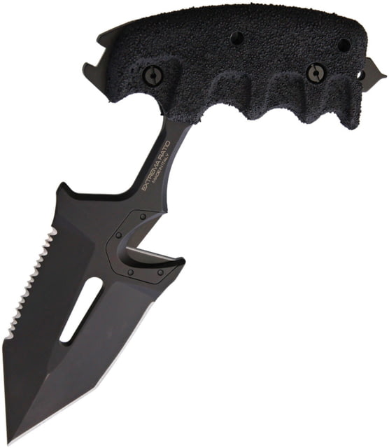 Extrema Ratio Sere 2 Push Dagger Knife 5.88" partially serrated Bohler N690 stainless dag Black finger grooved Forprene handle - Extrema Ratio