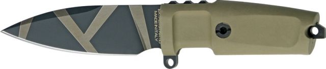 Extrema Ratio Shrapnel Fixed Blade Knife 4.25in Cobalt Steel Blade Desert Tan Forprene Handle EX160SHRGOG