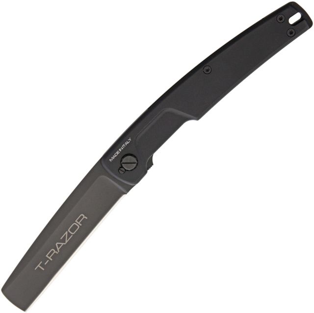 Extrema Ratio T Razor Black Folding Knife3.75inBohler N-690 Steel Black Aluminum Handle - Extrema Ratio