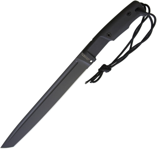 Extrema Ratio Waki Fixed Blade Knife 18in Overall 11.75in N690 SS Tanto Blade Black Forprene Handle Black Mil-C-13924 Burnished Blade Black Cordura - Extrema Ratio