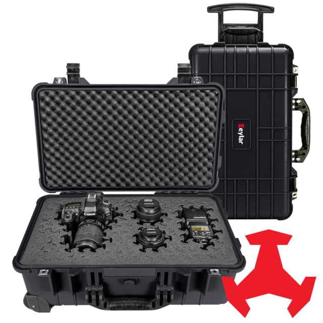 Eylar 22in Carry-On Roller Hard Case Equipped w/Ragar XP Crosslinked Foam Insert Black