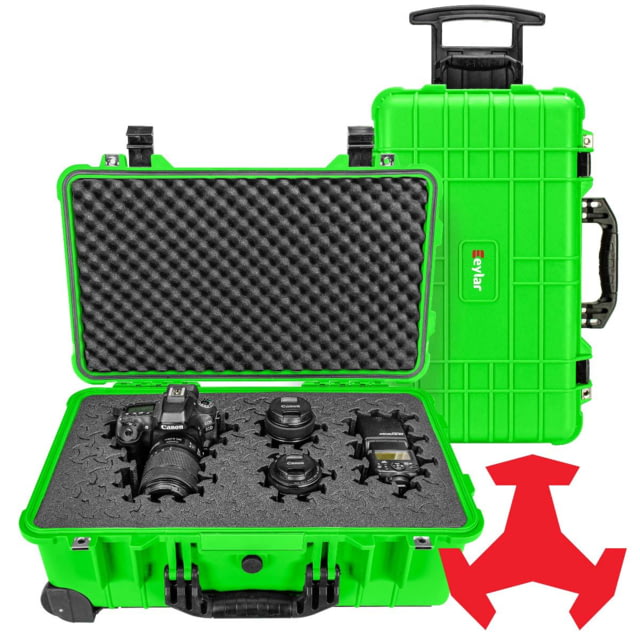 Eylar 22in Carry-On Roller Hard Case Equipped w/Ragar XP Crosslinked Foam Insert Neon Green - Eylar