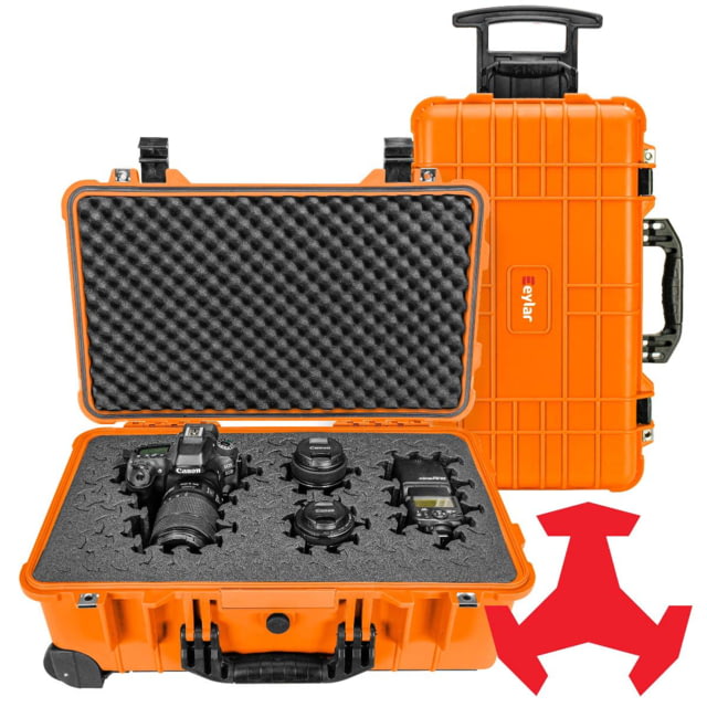 Eylar 22in Carry-On Roller Hard Case Equipped w/Ragar XP Crosslinked Foam Insert Orange - Eylar