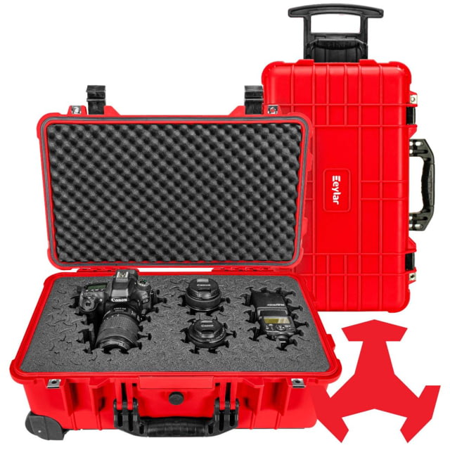 Eylar 22in Carry-On Roller Hard Case Equipped w/Ragar XP Crosslinked Foam Insert Red