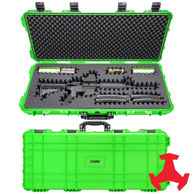 Eylar 38in Hard Rifle Case Equipped w/Ragar XP Crosslinked Foam Insert Neon Green - Eylar