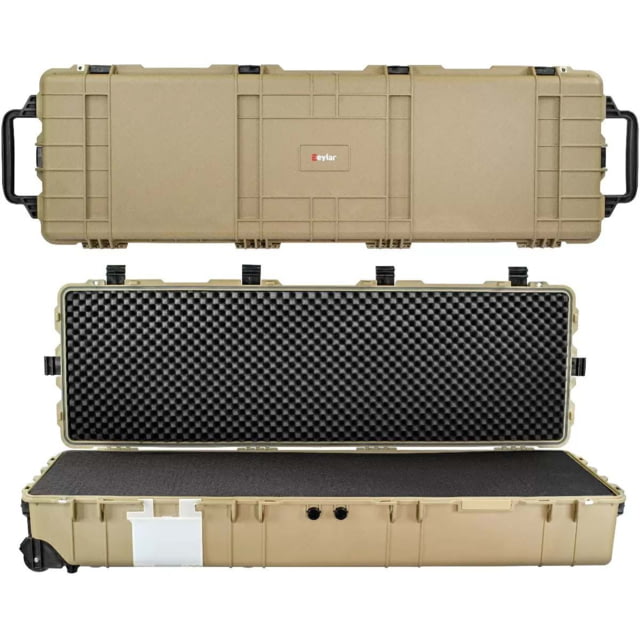 Eylar 3XL 57in Waterproof Heavy Transport Stacker Roller Rifle Hard Case w/Foam Tan