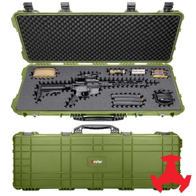 Eylar 44in Hard Rifle Case Equipped w/Ragar XP Crosslinked Foam Insert Green