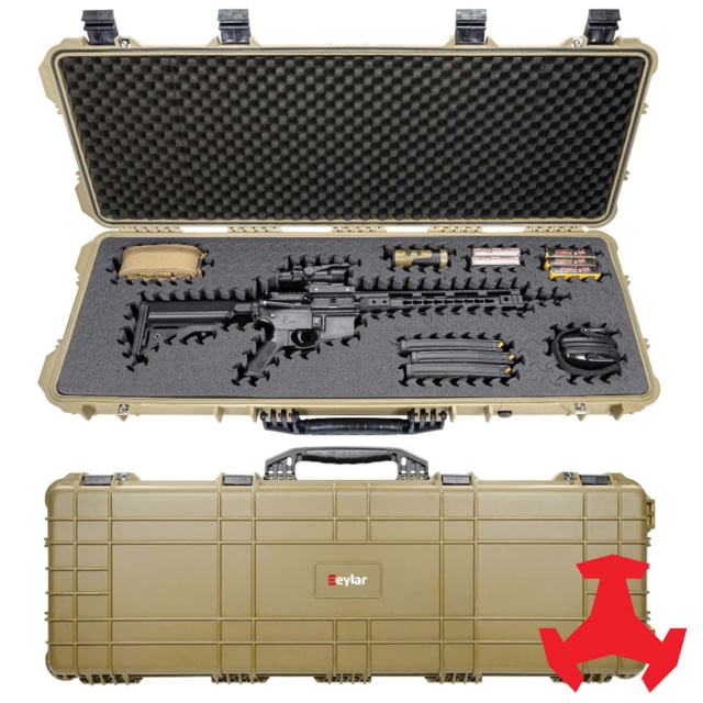 Eylar 44in Hard Rifle Case Equipped w/Ragar XP Crosslinked Foam Insert Tan - Eylar