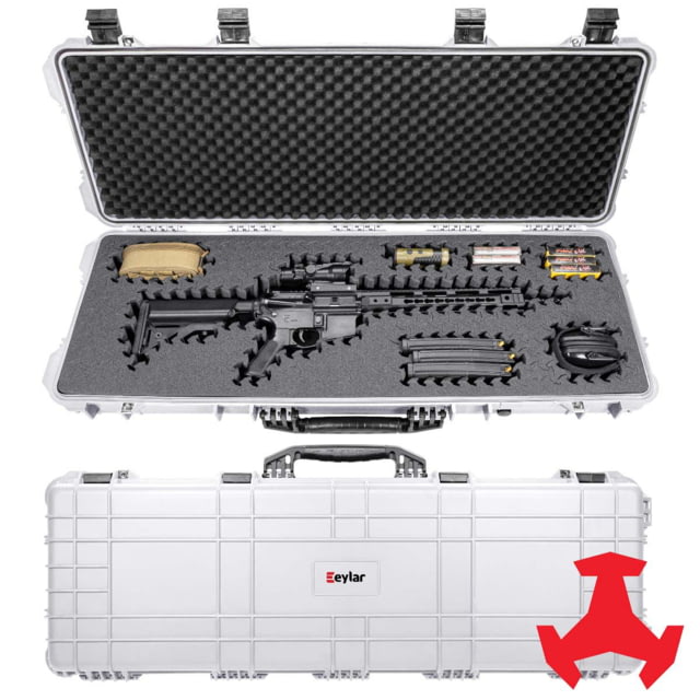 Eylar 44in Hard Rifle Case Equipped w/Ragar XP Crosslinked Foam Insert White - Eylar