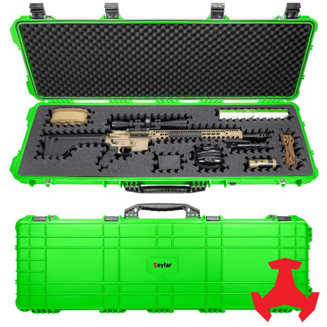 Eylar 48in Hard Rifle Case Equipped w/Ragar XP Crosslinked Foam Insert Neon Green