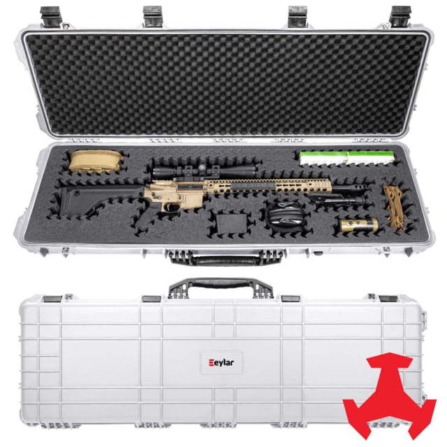 Eylar 48in Hard Rifle Case Equipped w/Ragar XP Crosslinked Foam Insert White
