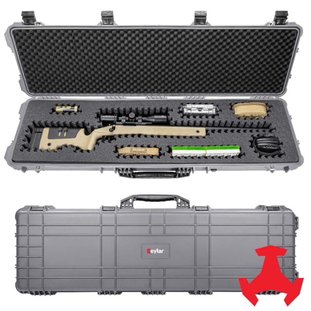 Eylar 53in Hard Rifle Case Equipped w/Ragar XP Crosslinked Foam Insert Gray