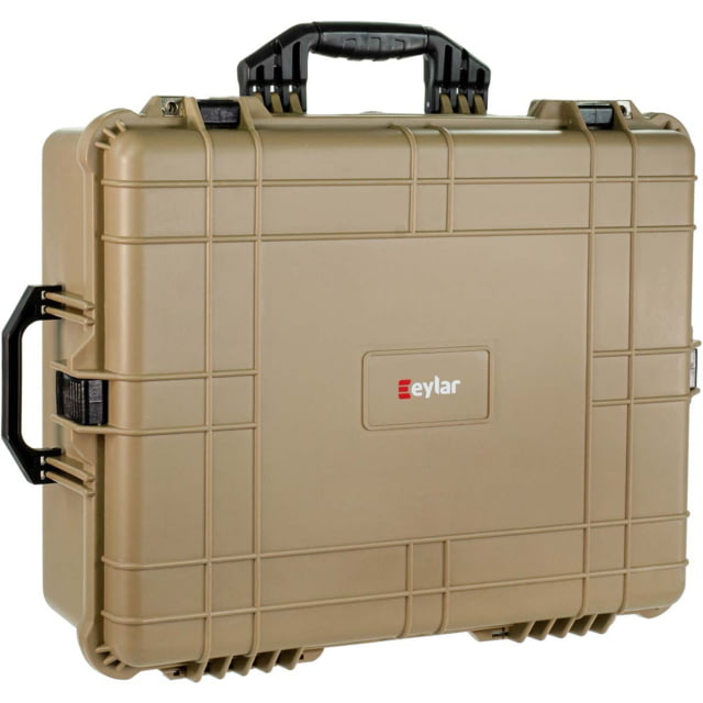 Eylar Extra Large 24in Waterproof Hard Camera and Gear Case w/Foam Tan