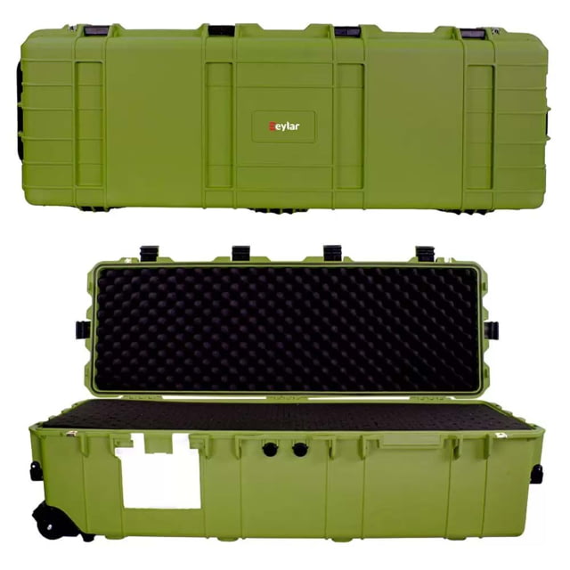 Eylar Extra Large 44in Waterproof Deep Heavy Transport Stacker Roller Rifle Hard Case w/Foam Green