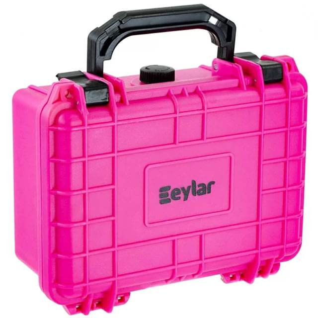 Eylar Small 8.12in Waterproof Gear Hard Case w/Foam Pink