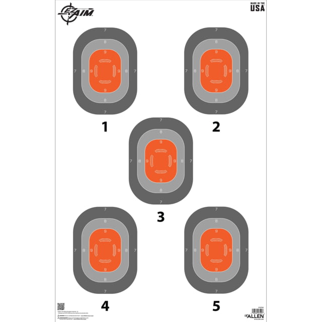 EZ-Aim 5-Spot Paper Target 23 x 35 50-Pack - Ez-Aim