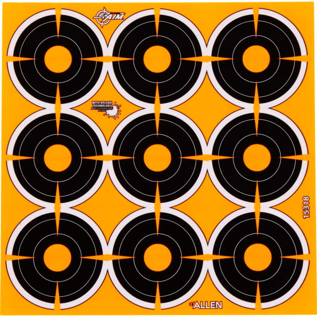 EZ-Aim Allen Adhesive Splash Bullseye Target Orange 2X2