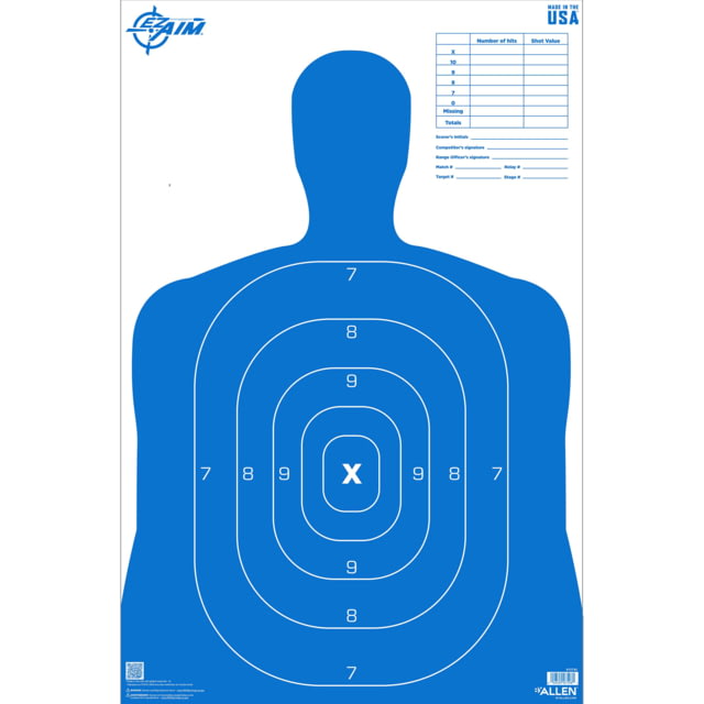 EZ-Aim B27 Silhouette Paper Shooting Target 23 x 35 50-Pack - Ez-Aim