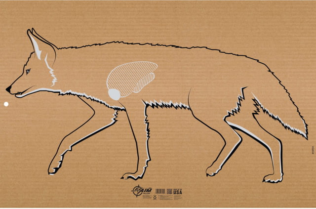 EZ-Aim Coyote Silhouette Paper Shooting Target Corrugated Appx. 35x 23in Tan - Ez-Aim