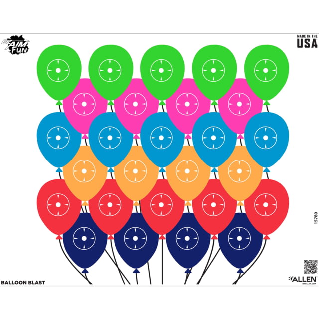 EZ-Aim FUN Balloon Blast Paper Shooting Target 24x 19in 4-Pack Multi - Ez-Aim