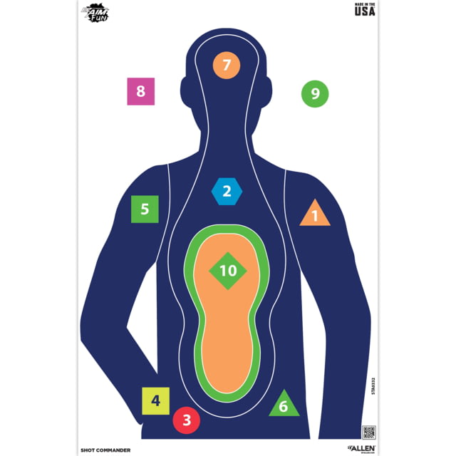 EZ-Aim Fun Shot Commander Paper Shooting Targets 23inW x 35inH 3-Pack Multi - Ez-Aim