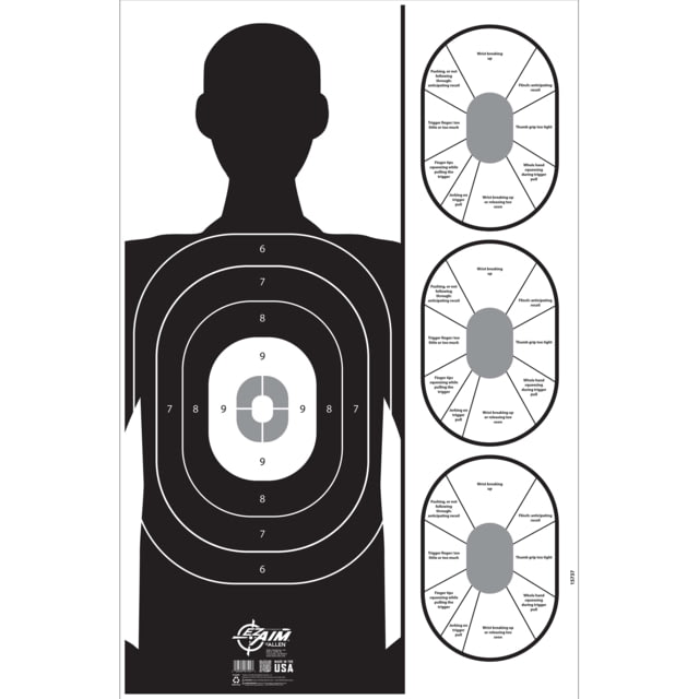 EZ-Aim Handgun Trainer Shooting Target & Backer Corrugated 23x 35in White - Ez-Aim