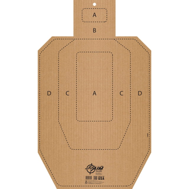 EZ-Aim IPSC CB-T Corrugated Silhouette Paper Shooting Target Appx. 18x 30in Tan - Ez-Aim