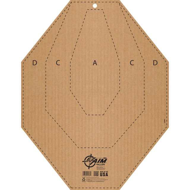 EZ-Aim IPSC CL USPSA Full Size Corrugated Silhouette Paper Shooting Target 14x 22in Tan - Ez-Aim