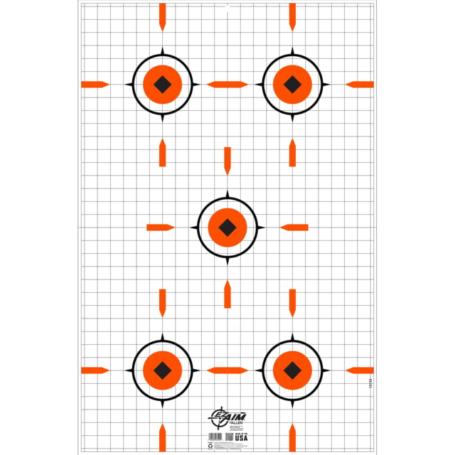 EZ-Aim Sight Grid Shooting Target & Backer Corrugated 23 x 35in White - Ez-Aim
