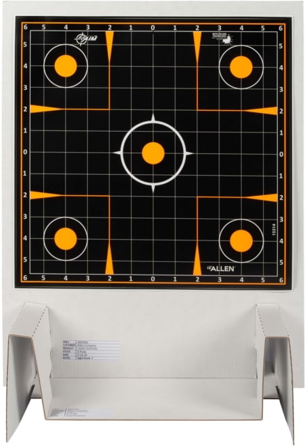 EZ-Aim Sight-In Splash Shooting Kit & Target Stand 12in Square Adhesive Targets Black/Orange 13.5"W x 17.5"H - Ez-Aim