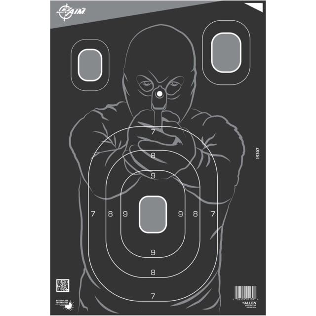 EZ-Aim Splash Silhouette Targets 12x18 100 Pack Black - Ez-Aim