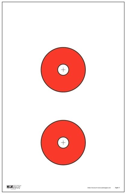 EZ2C Targets Style 1 Targets11x17inRed and Black InkPack of 25 - Ez2C Targets