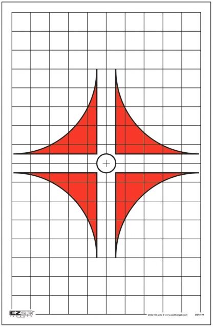 EZ2C Targets Style 10 Targets11x17inRed and Black InkPack of 25 - Ez2C Targets