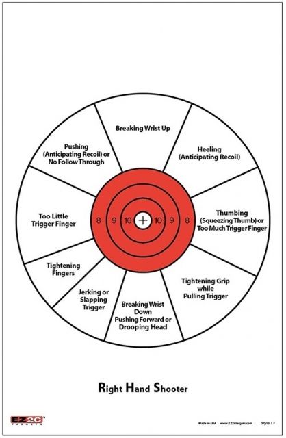 EZ2C Targets Style 11 Targets11x17inRed and Black InkPack of 25 - Ez2C Targets