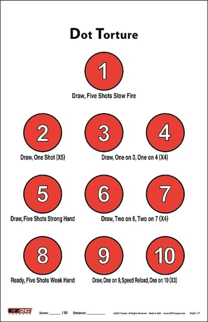 EZ2C Targets Style 17 Targets11x17inRed and Black InkPack of 25 - Ez2C Targets