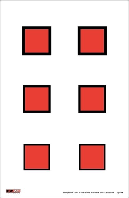 EZ2C Targets Style 18 Targets11x17inRed and Black InkPack of 25 - Ez2C Targets