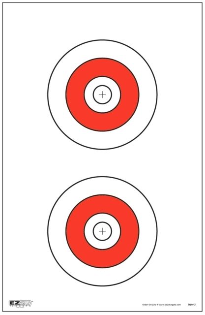 EZ2C Targets Style 2 Targets11x17inRed and Black InkPack of 25 - Ez2C Targets