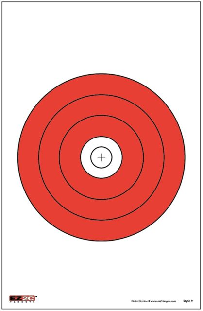 EZ2C Targets Style 9 Targets11x17inRed and Black InkPack of 25 - Ez2C Targets