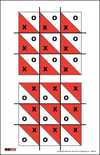 EZ2C Targets Style 23 TargetsRed and Black Ink11x17inPack of 25 - Ez2C Targets