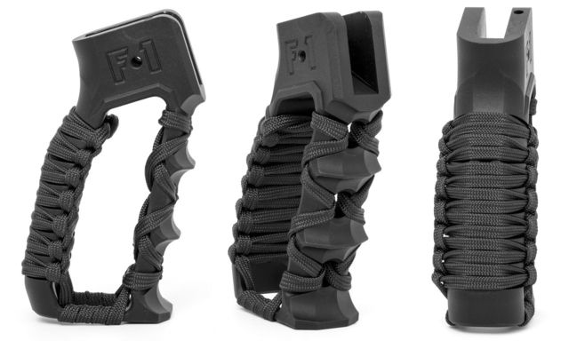 Watchtower Firearms Skeletonized Grip Style 2 With Finger Grooves And Paracord Wraped Black - Watchtower Firearms