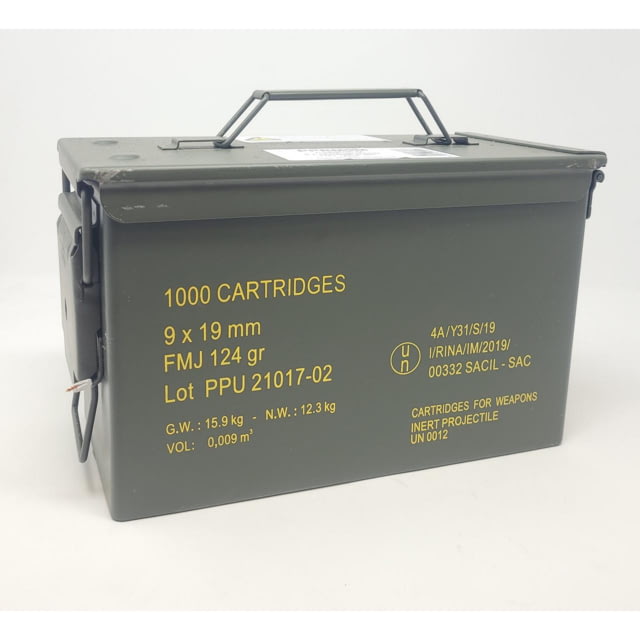  Rangemaster 9x19mm 124 Gr Full Metal Jacket FMJ 1000 Bx Ammo