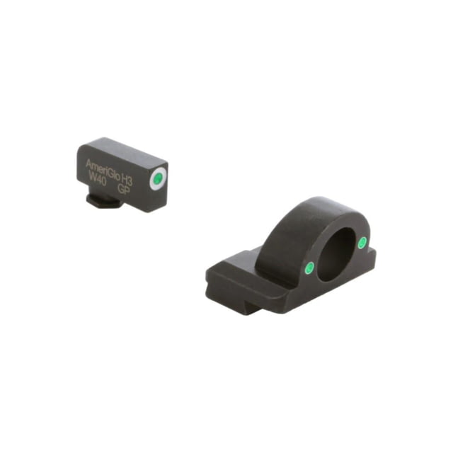 Ameriglo Tritium Ghost Ring Handgun Sight for Glock 42/43/43x/48 Green Rear Green with White Front 46F8A554, GL-4125 by USA AmeriGlo Pistol Sights