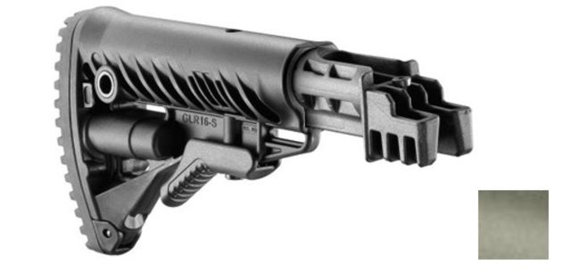 FAB Defense Reinforced Polymer Stamped AK Buttstock System OD Green - Fab Defense