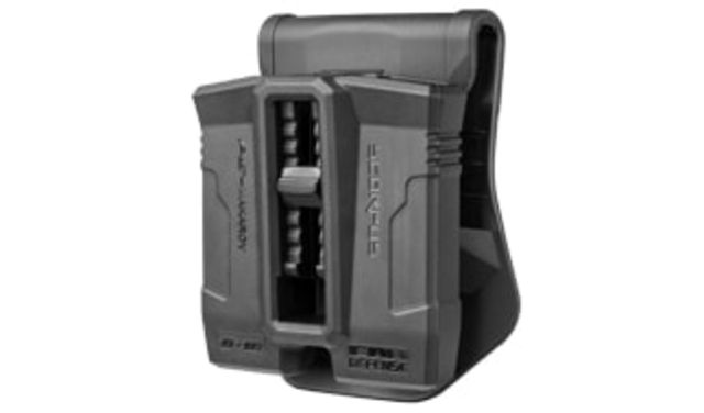 Scorpus Double Magazine Pouch for Makarov PM Single-Stack Steel Magazines Paddle and Belt Black - Fab Defense