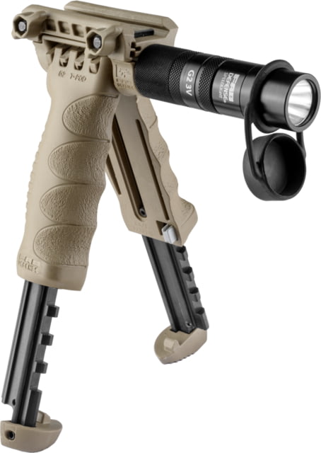 FAB Defense 2nd Gen Bipod-Foregrip with Built-in Tactical Light Flat Dark Earth - FAB Defense